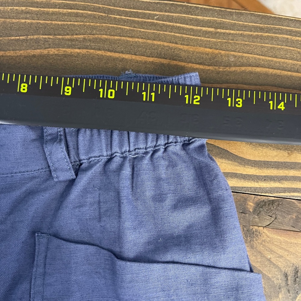 Lintico Linen Blend Blue High Waisted Pants Womens‎ XS Coastal Minimalist - Picture 7 of 13
